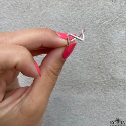 "Wave" smuk blget ring i slv