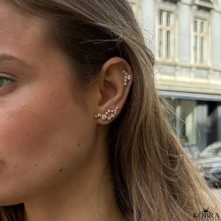  "Casablanca" 18 karat forgyldt perlereringe med gte ferskvandsperler