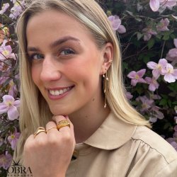 "Wilma" håndlavet guld perle øreringe