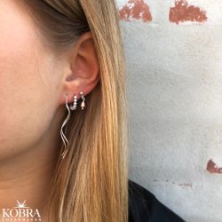 "Wilma" small pearl earrings in sterling silver freshwater pearls