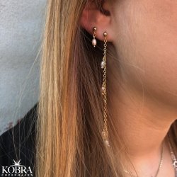 "Wilma" pearl earring gold 1 pc.