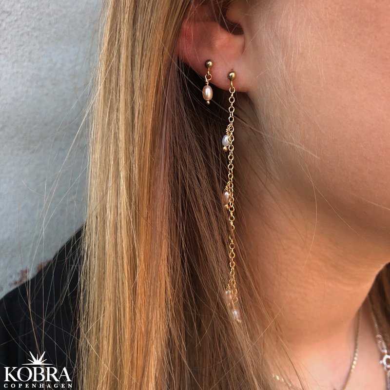 "Wilma" pearl earring gold 1 pc.