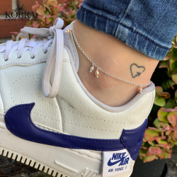 "Wilma" handmade ankle chain with small pearls