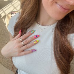 "Wish" s�lv firkl�ver halsk�de med sten