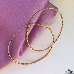 "Tiffany" store snoet guld hoops (XL)