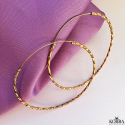 "Tiffany" store snoet guld hoops (XL)