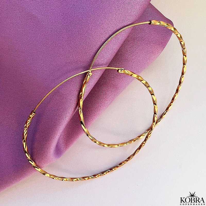 "Tiffany" store snoet guld hoops (XL)
