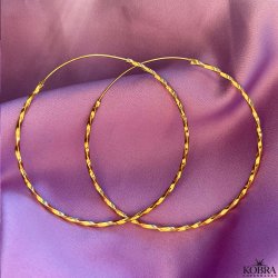 "Tiffany" store snoet guld hoops (XL)