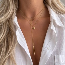 "Mini Liva" gold necklace with personal engraving