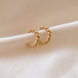 "Zilla" snoet guld hoops / �reringe