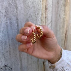 "Zilla" snoet guld hoops / reringe