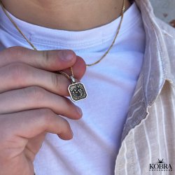 "Icon" 18 karat forgyldt stjernetegnshalskde med panzerkde