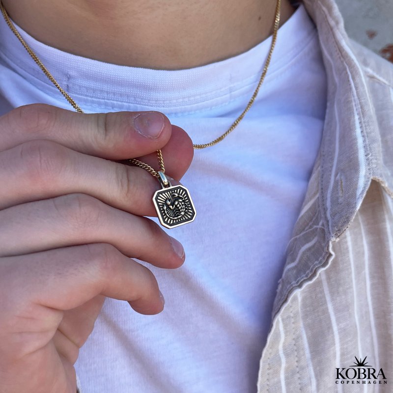 "Icon" 18 karat forgyldt stjernetegnshalskde med panzerkde