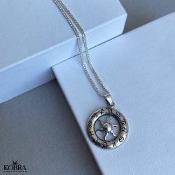 "z&#333;diacus" zodiac sign and sun necklace for men