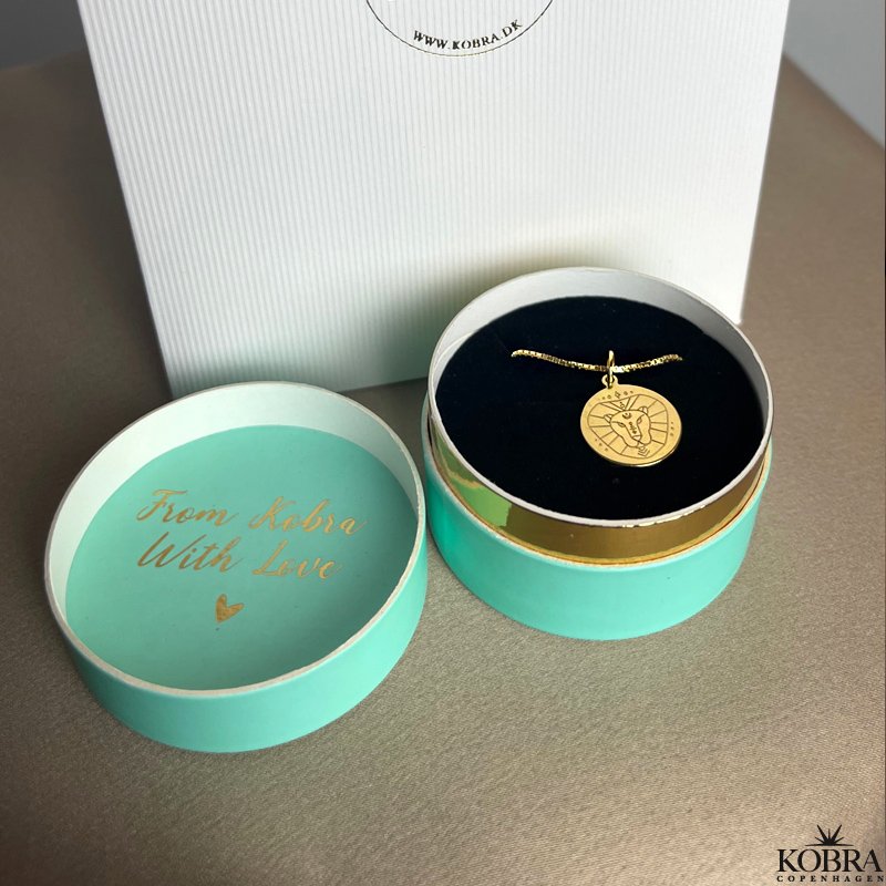 "Blazing star" zodiac necklace in 14 carat gold plated