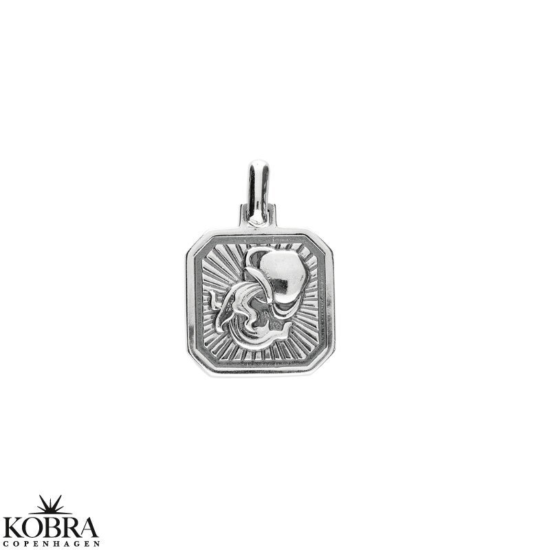 "Icon" firkantet stjernetegns halskde i sterling slv