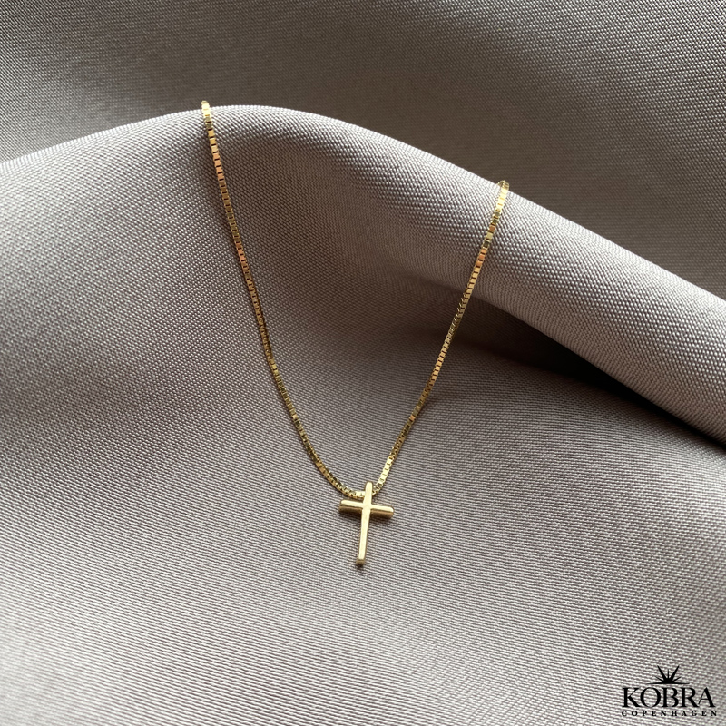 Gold plated Cross necklace - 925 Sterling Silver Necklace Without Stones