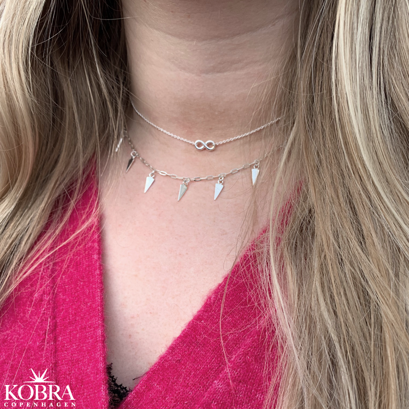 Infinity halsk\u00e6de\/choker i sterling s\u00f8lv - S\u00f8lv halsk\u00e6der - KOBRA ...