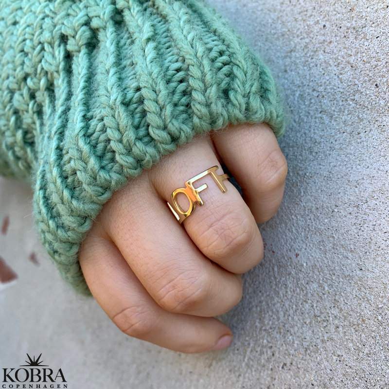 Soho handmade YOUR number ring in gold - Goldplated rings - KOBRA  copenhagen ApS